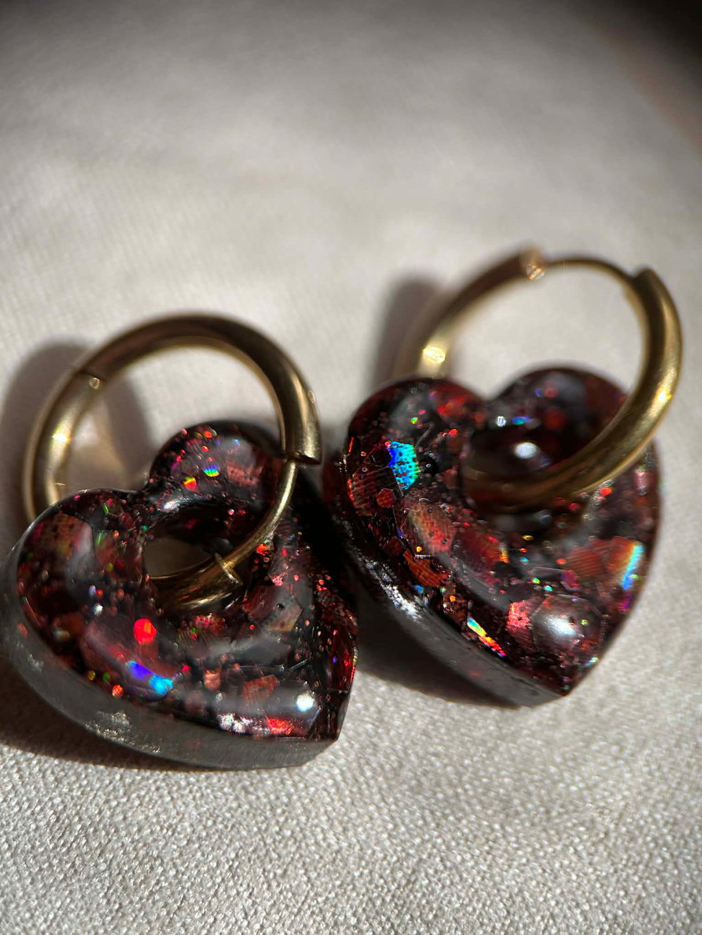 Créoles doré avec pampilles - boucles d oreilles