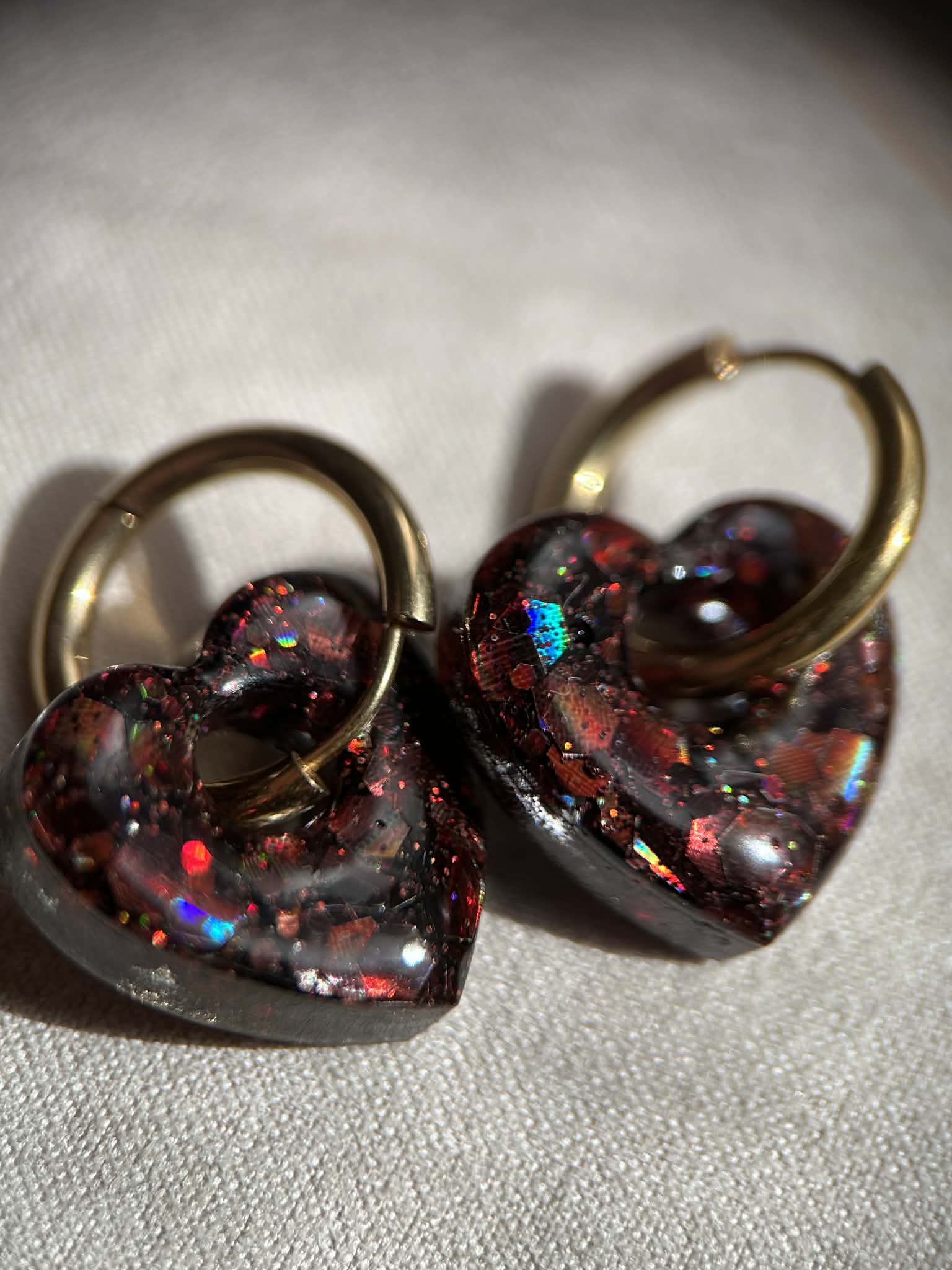 Créoles doré avec pampilles - boucles d oreilles
