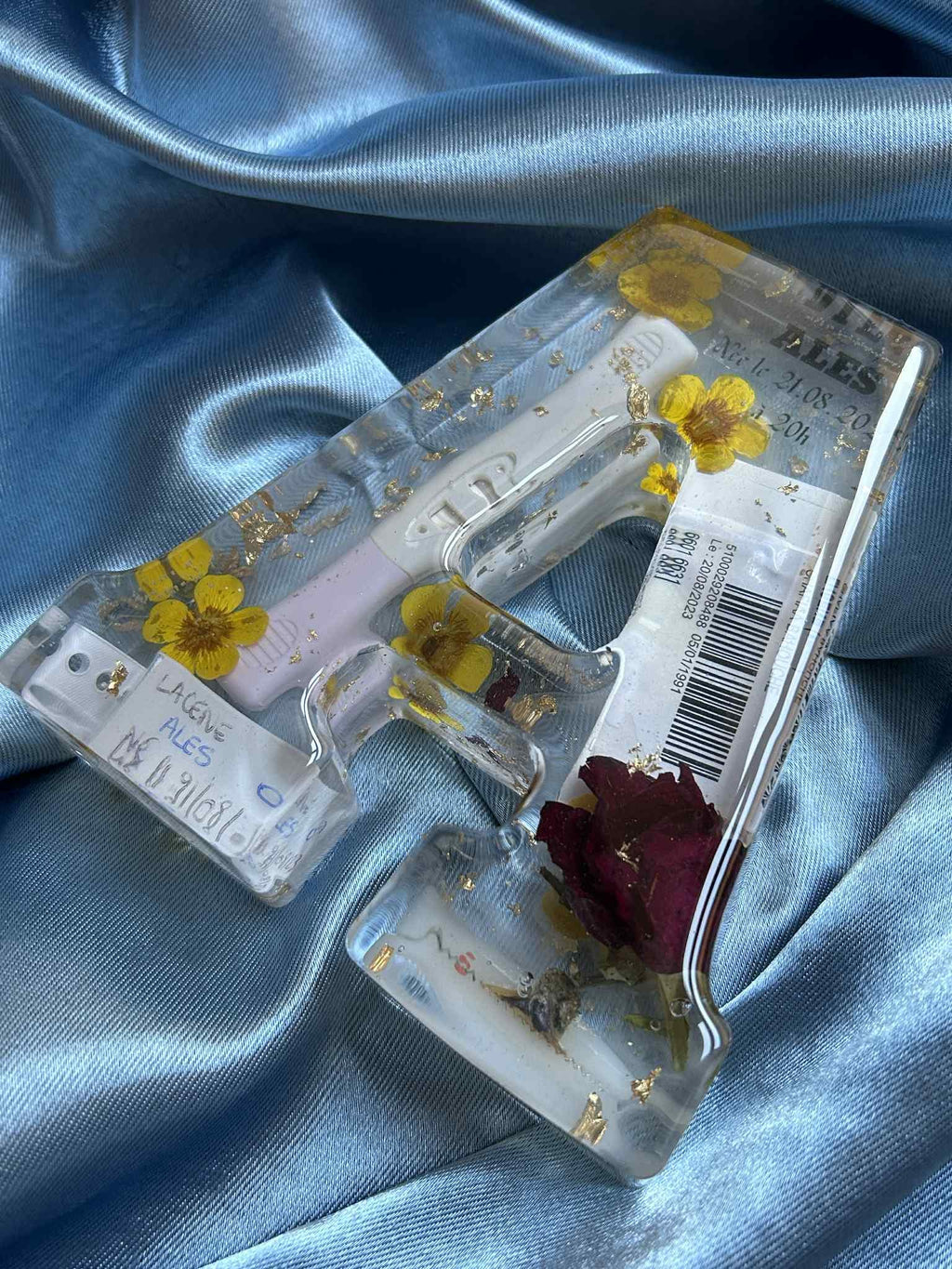 Lettre initiale 3D en résine - lettre naissance - souvenir bébé -  lettre personnalisée