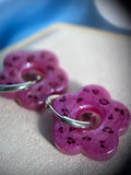 Créoles avec pampilles fleurs modélè leopard - bijoux femme