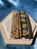 Barrette à cheveux avec fleurs naturelles séchées - accessoires coiffure