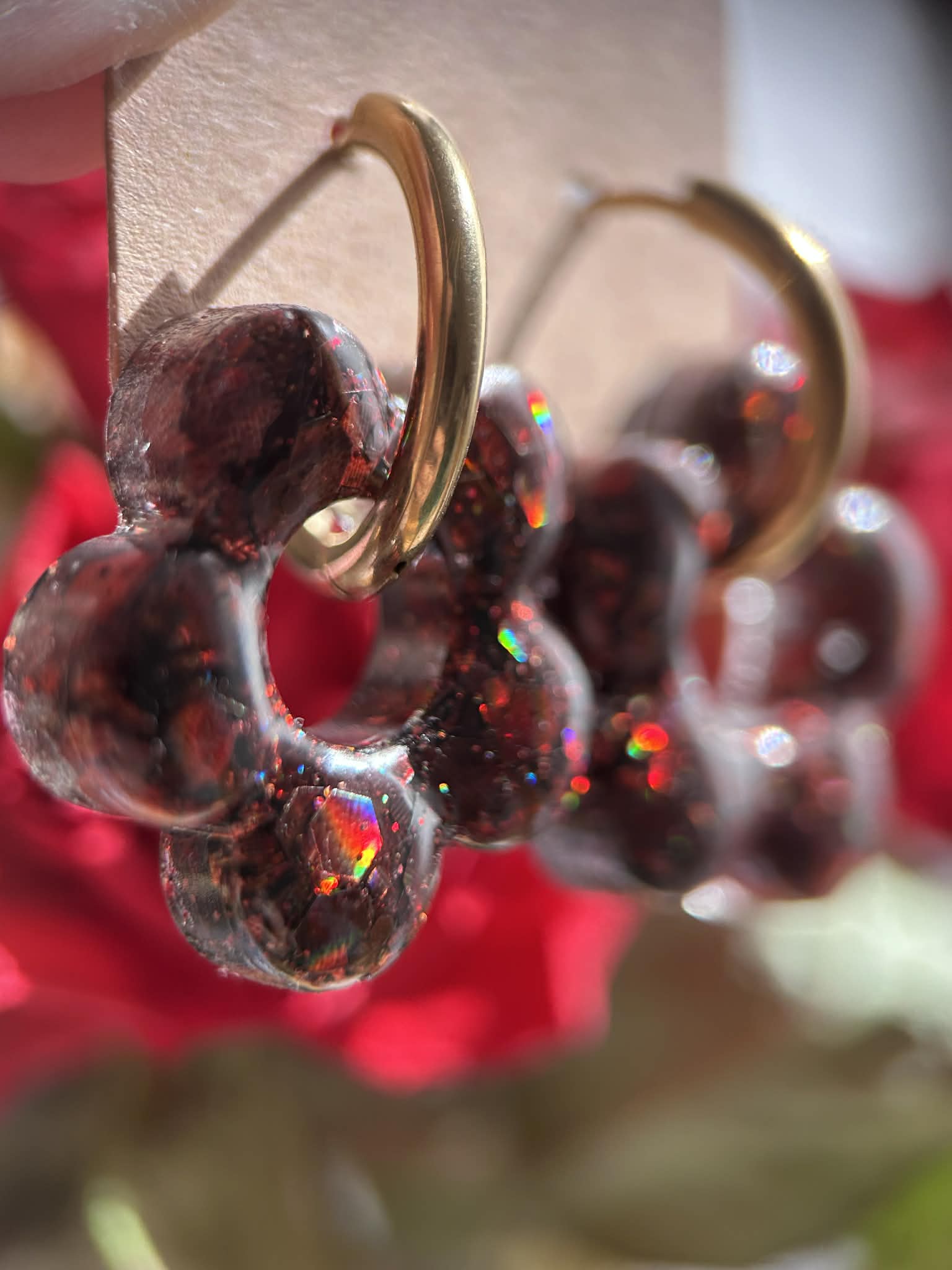 Créoles doré avec pampilles - boucles d oreilles