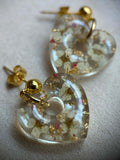 Boucles d'oreilles pendantes en forme de cœur