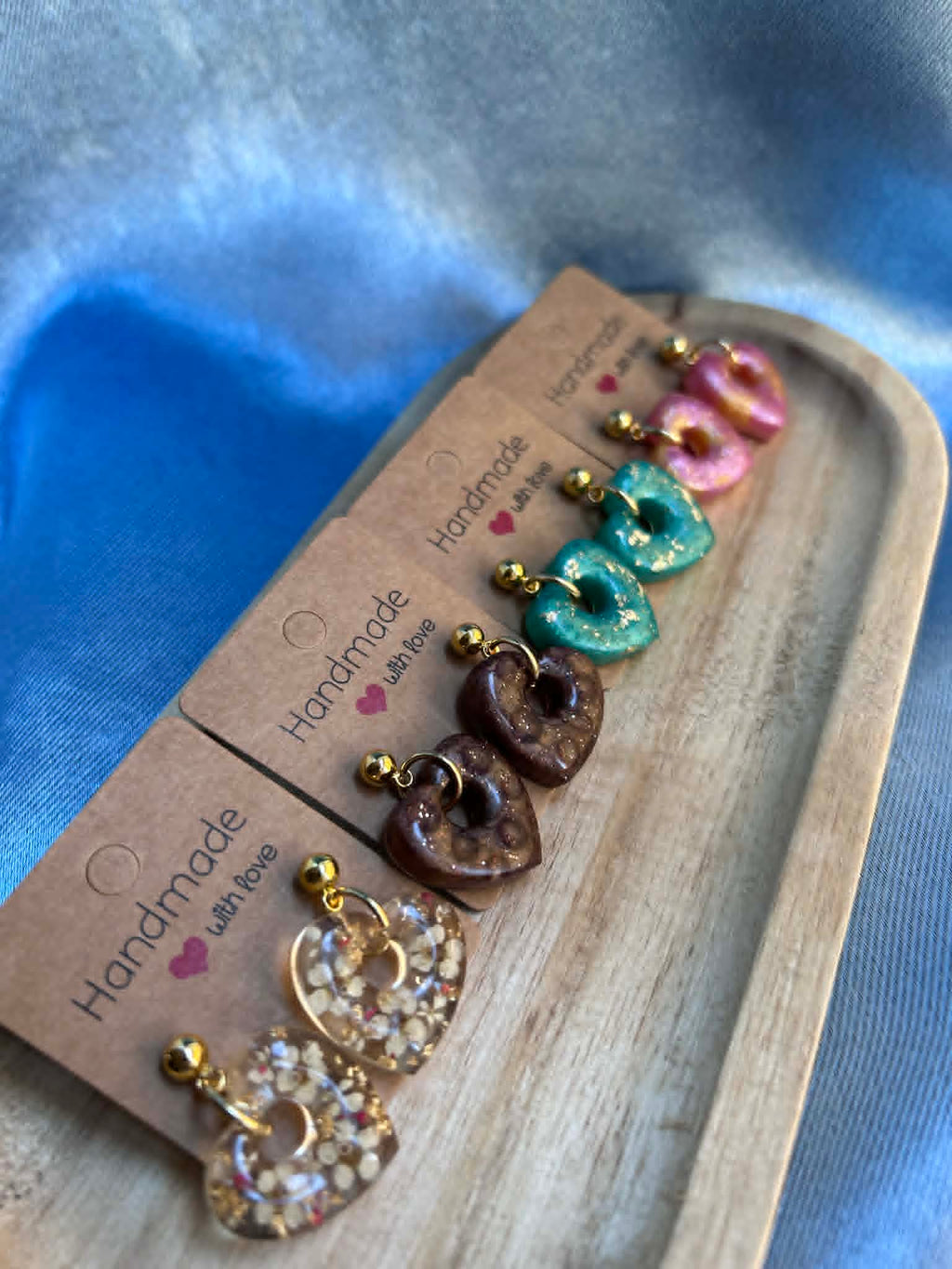 Boucles d'oreilles pendantes en forme de cœur