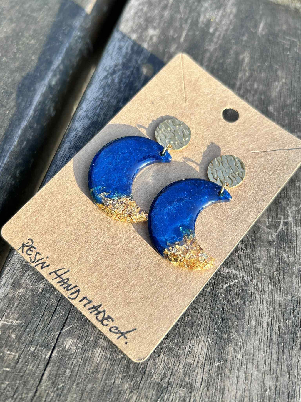 Boucles d'oreilles pendantes - la lune
