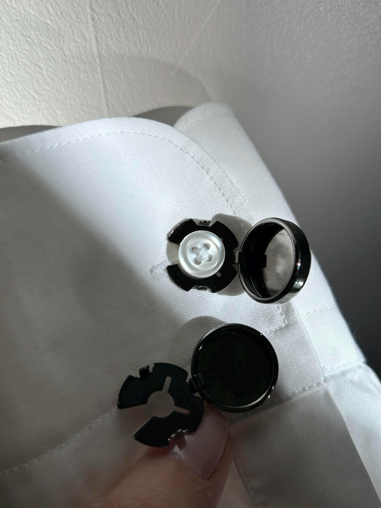 Boutons de manchettes - accessoire chemise femme - fleurs séchées