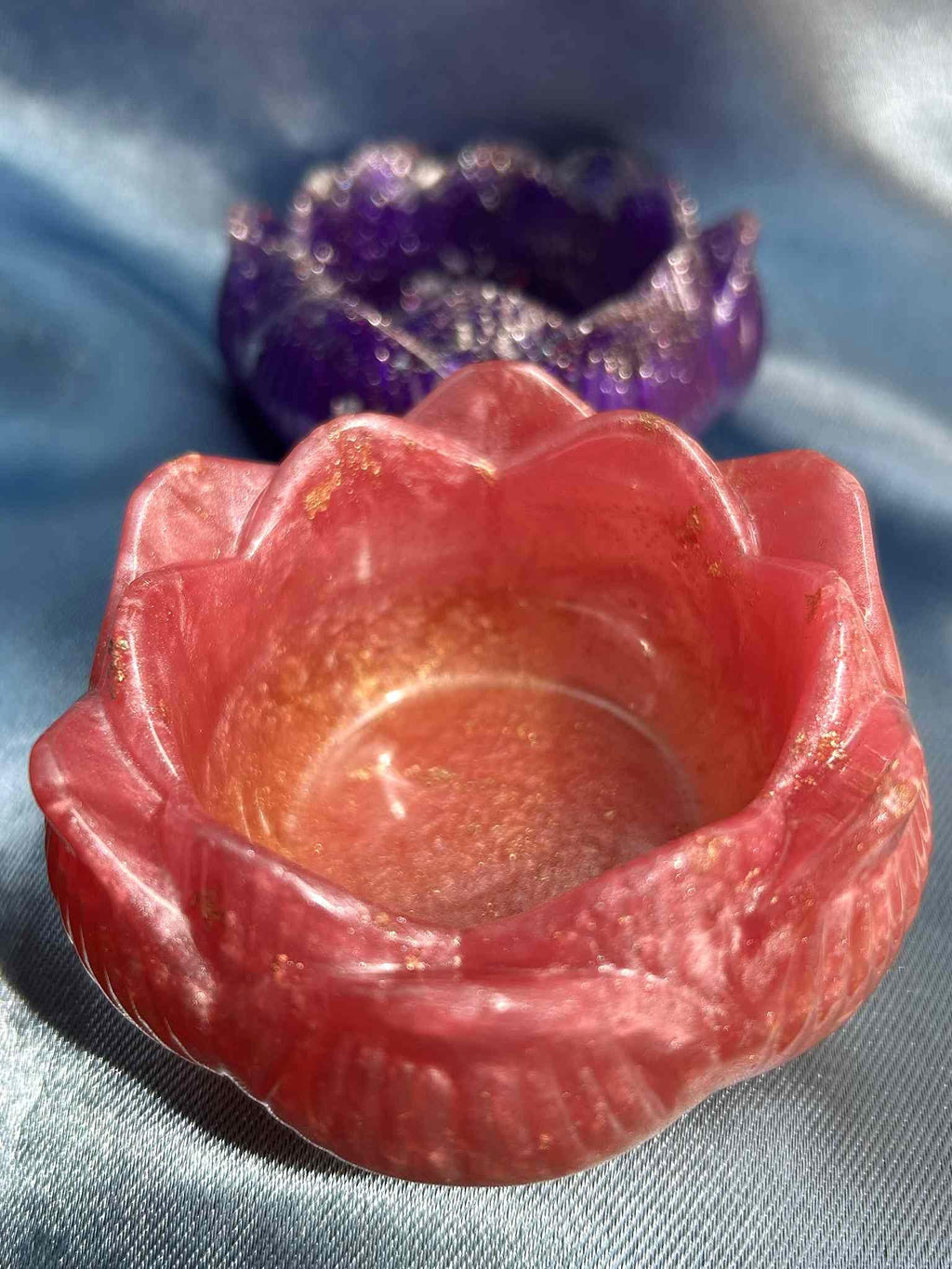 Bougeoir en résine en forme de fleur de lotus - un cadeau parfait pour femme