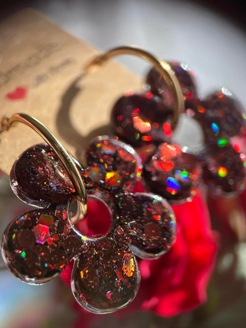Créoles doré avec pampilles - boucles d oreilles