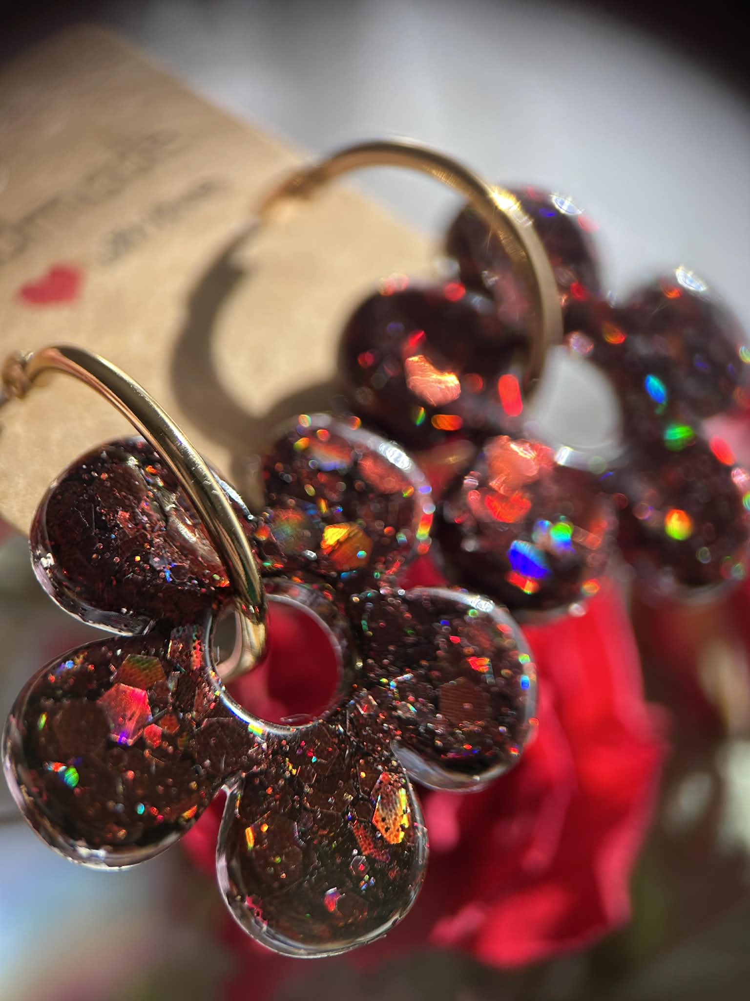 Créoles doré avec pampilles - boucles d oreilles