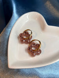 Boucles d’oreilles avec créoles et pampilles léopard - bijoux femme