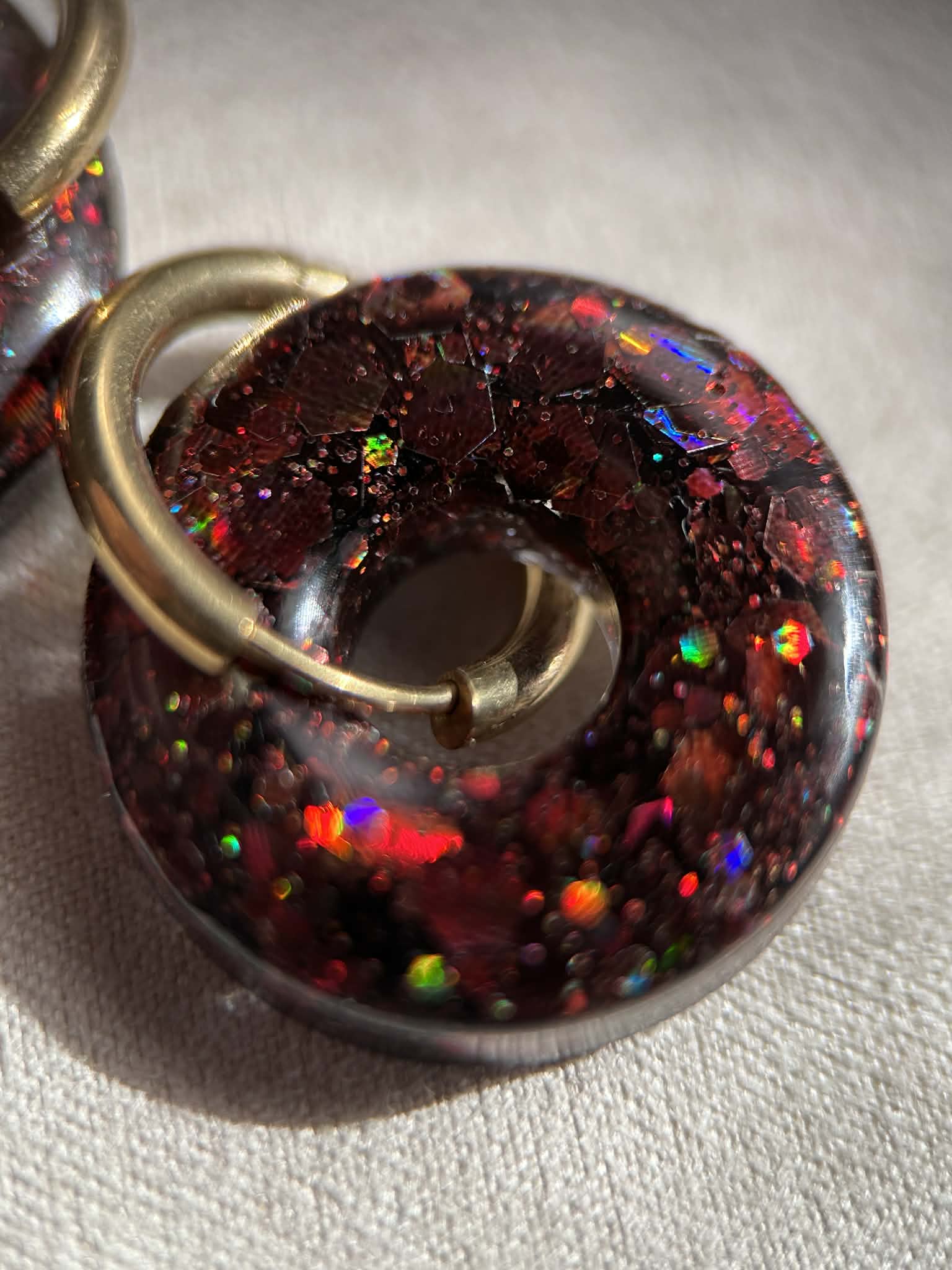 Créoles doré avec pampilles - boucles d oreilles
