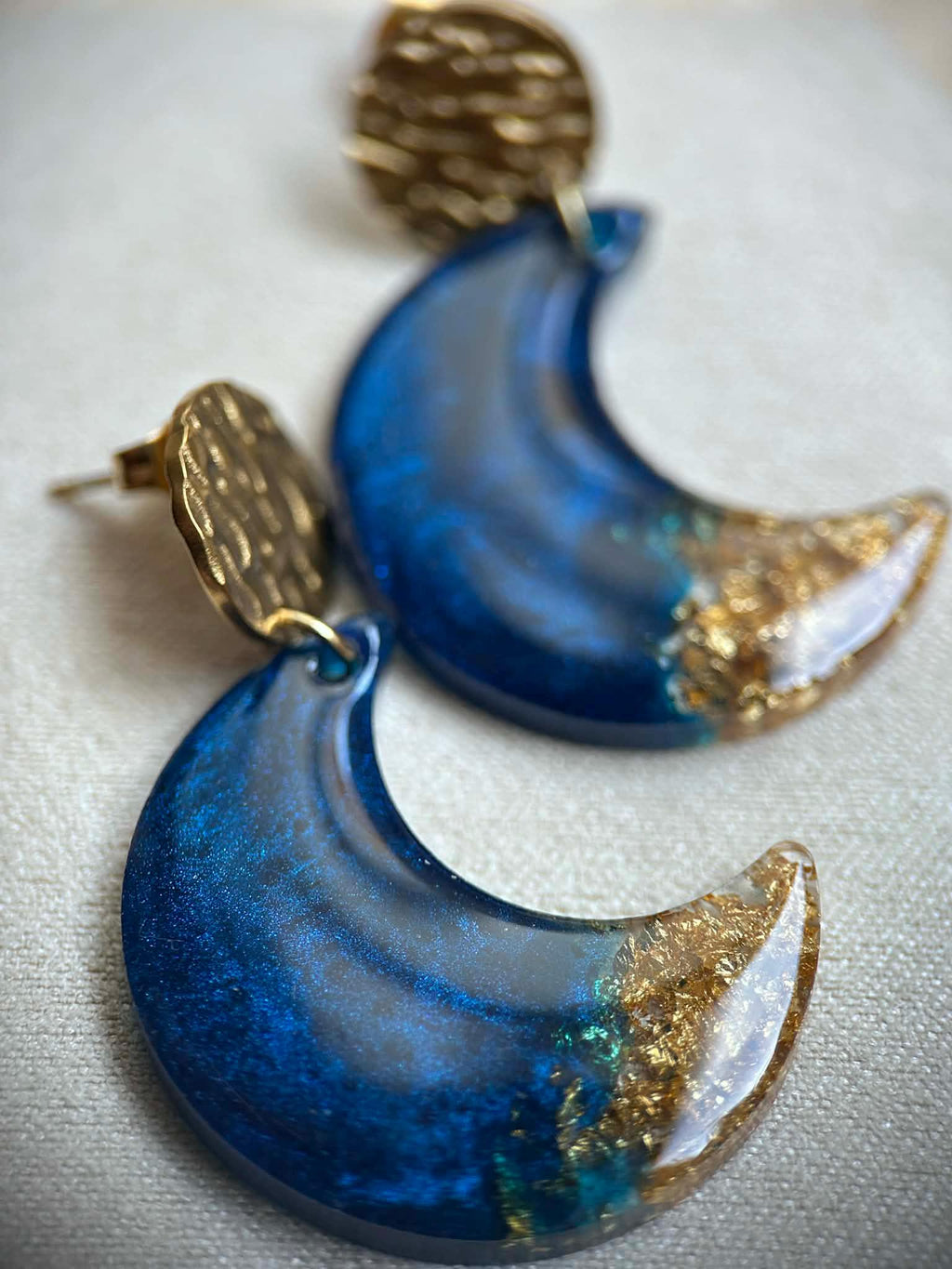 Boucles d'oreilles pendantes - la lune
