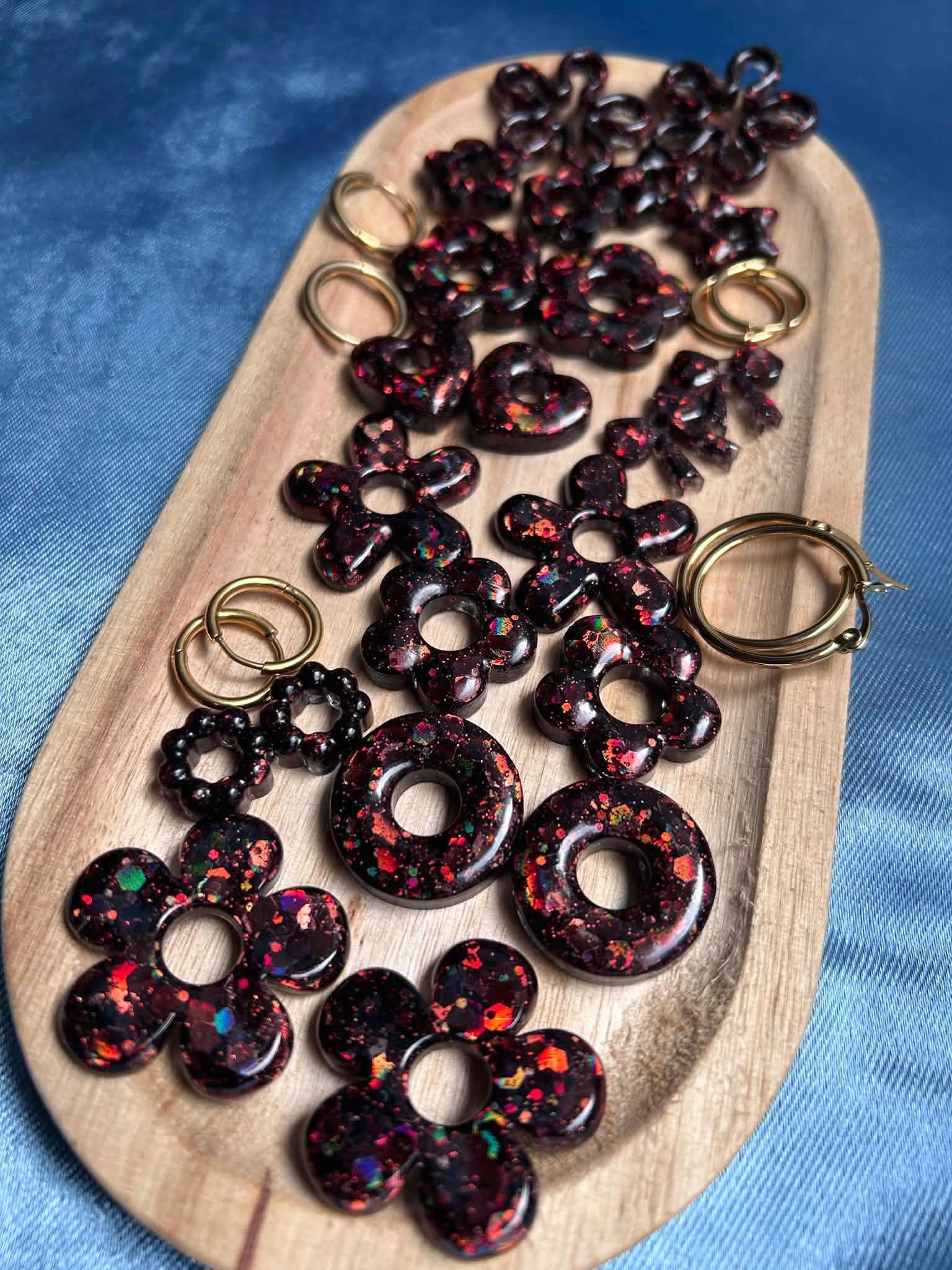 Créoles doré avec pampilles - boucles d oreilles