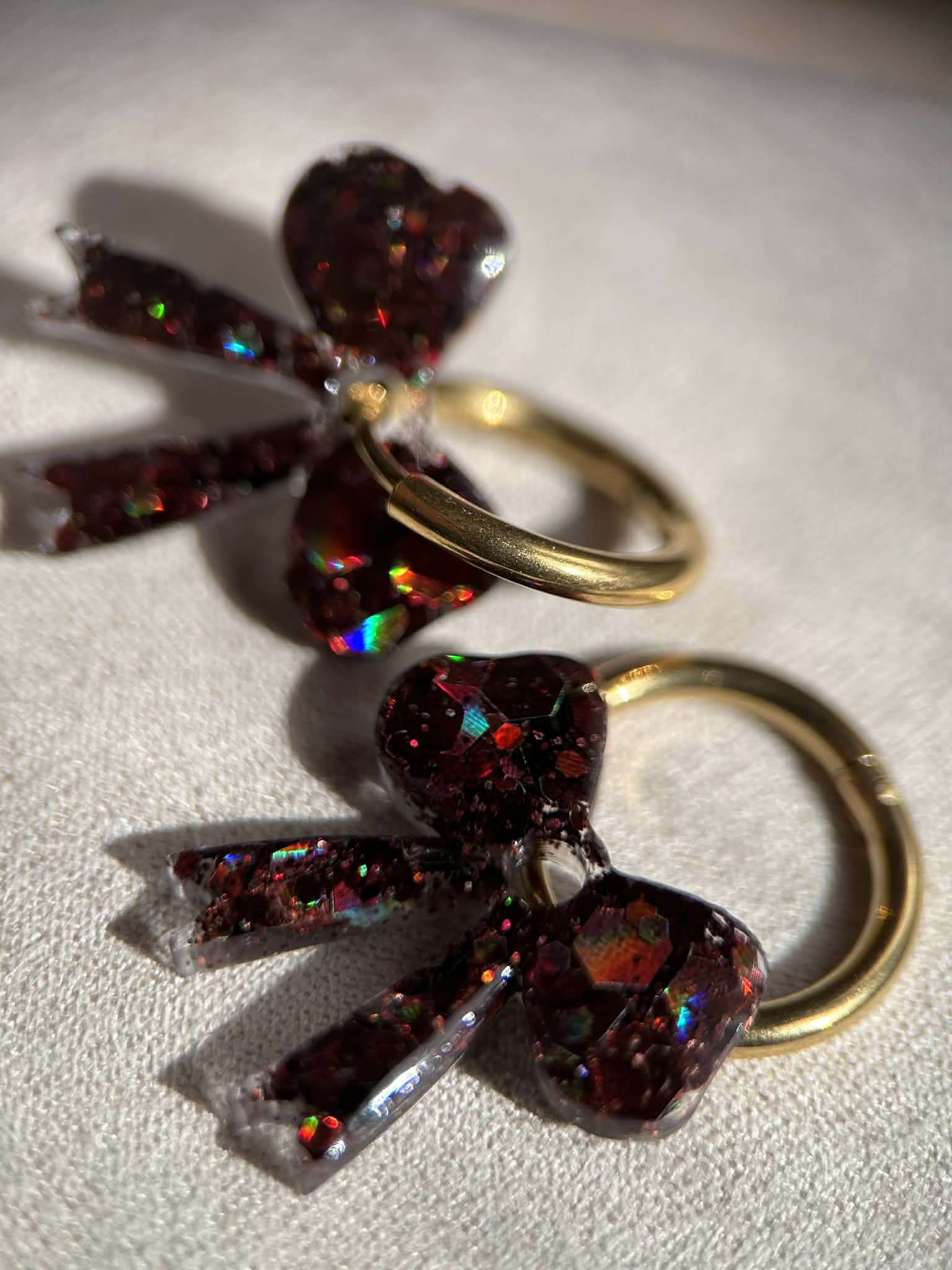 Créoles doré avec pampilles - boucles d oreilles