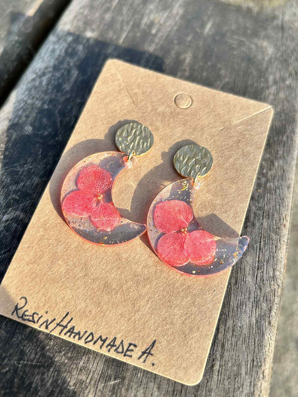 Boucles d'oreilles pendantes - la lune