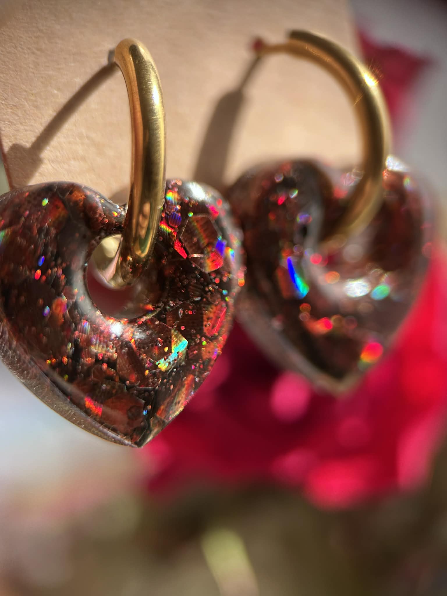 Créoles doré avec pampilles - boucles d oreilles