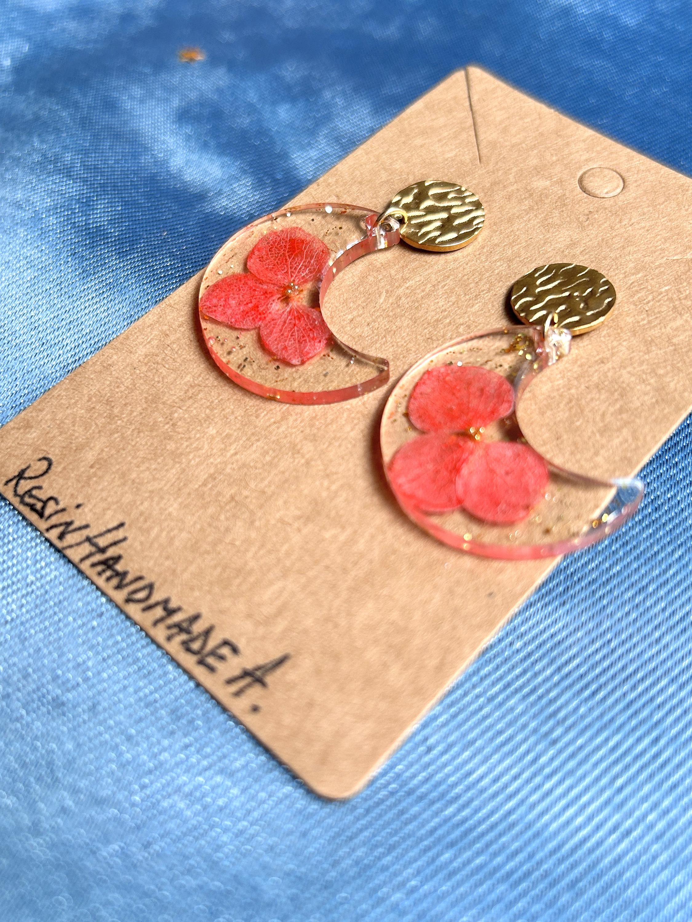 Boucles d'oreilles pendantes - la lune