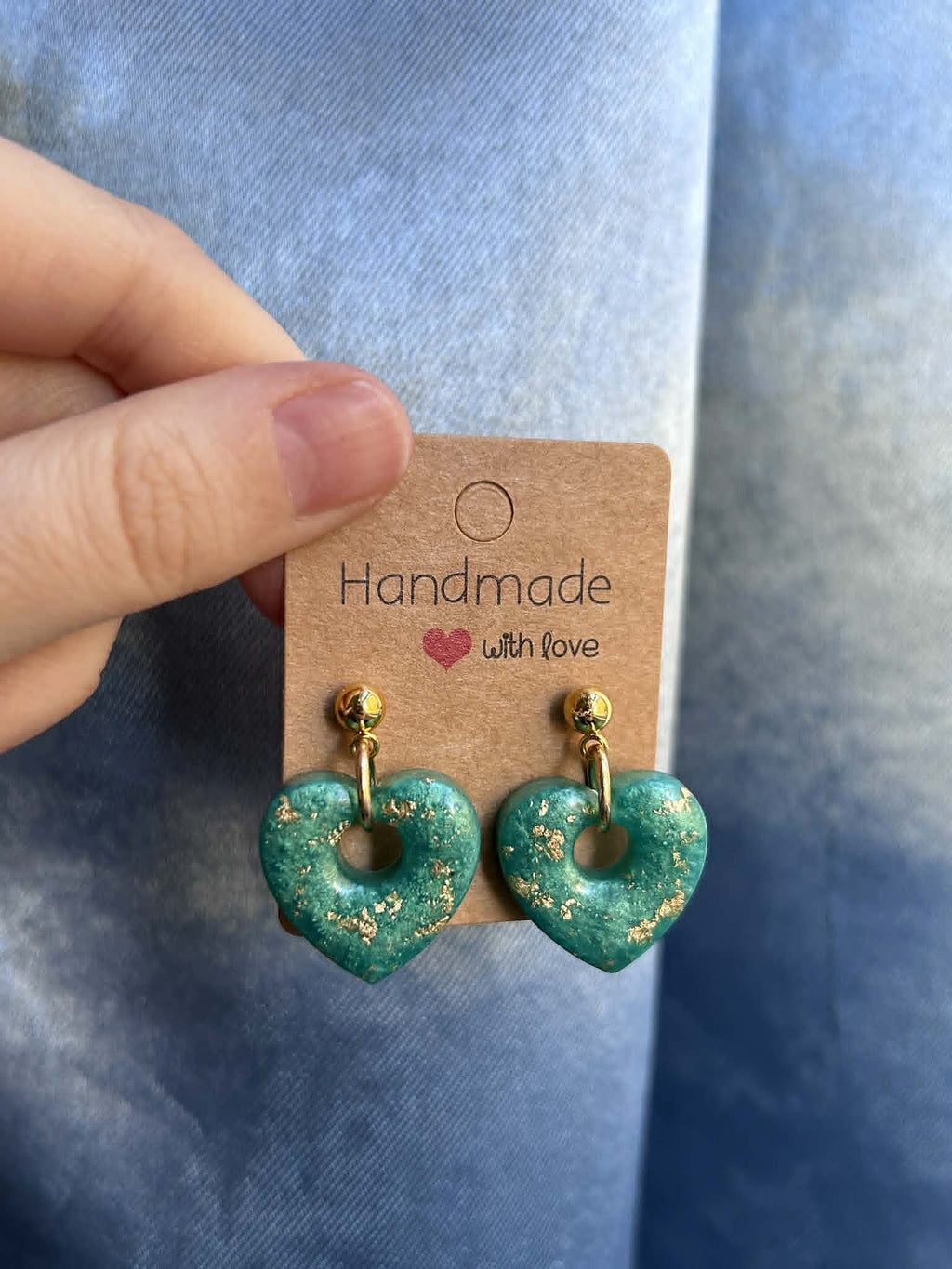 Boucles d'oreilles pendantes en forme de cœur