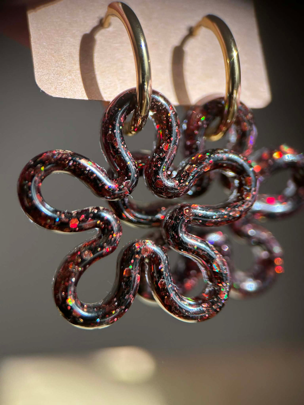 Créoles doré avec pampilles - boucles d oreilles