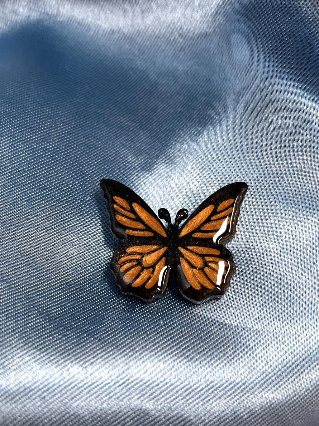 Broches en résine pour femmes, collection automne - feuille, hibou, papillon, fleur