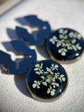 Boutons de manchettes - accessoire chemise femme - fleurs séchées