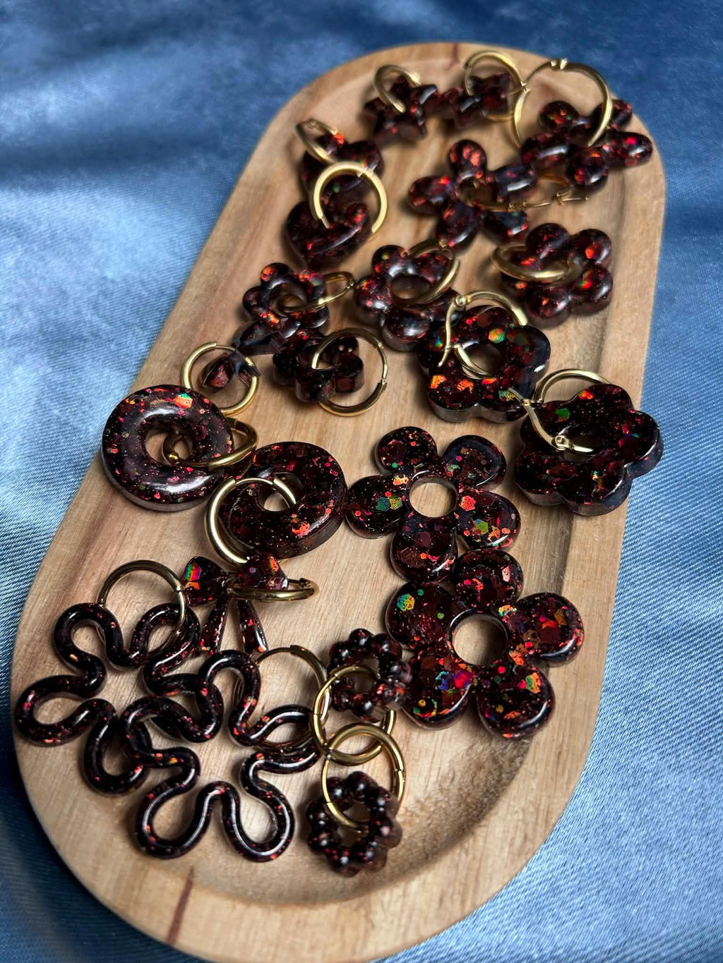 Créoles doré avec pampilles - boucles d oreilles