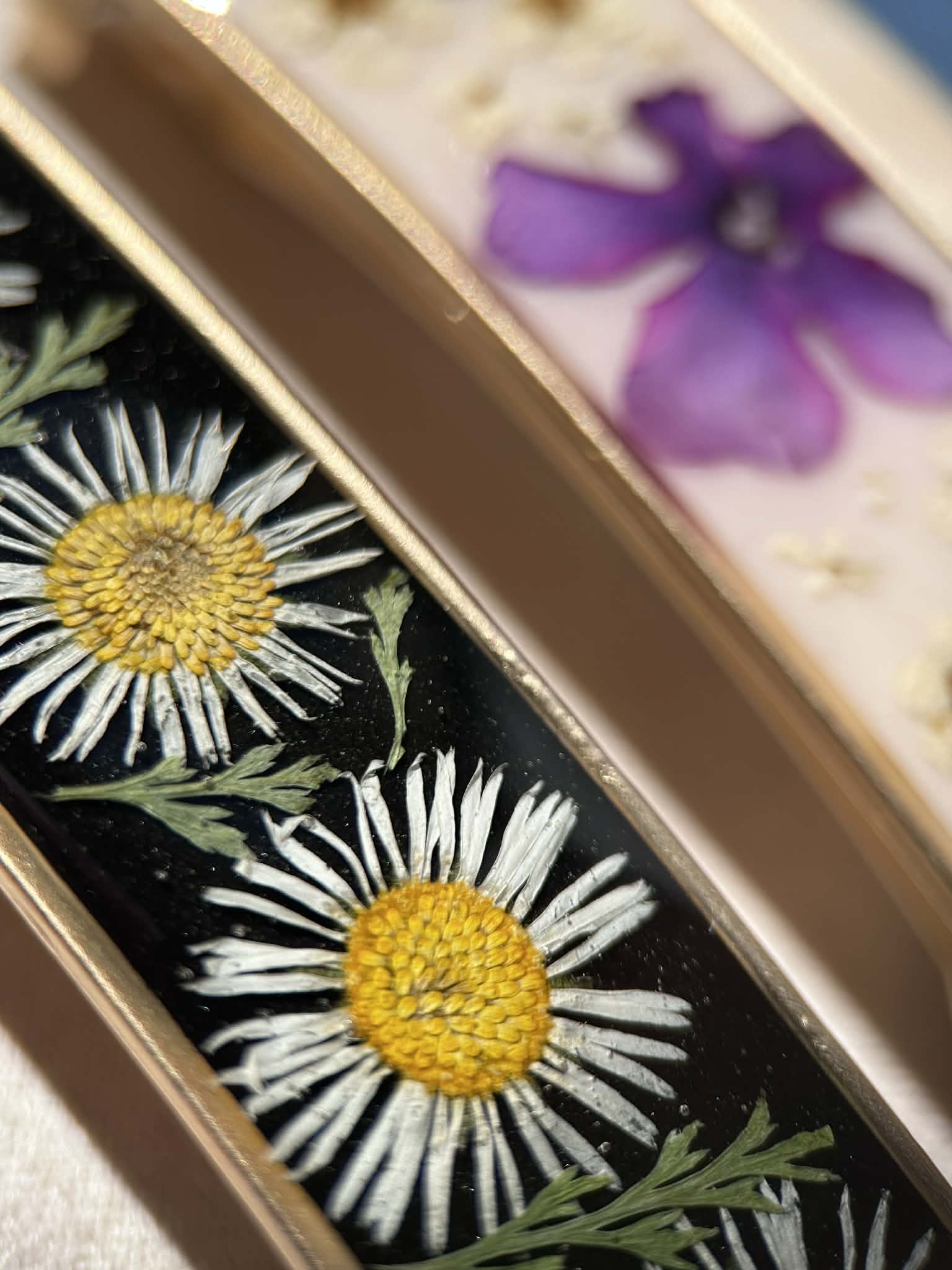Barrette à cheveux avec fleurs naturelles séchées - accessoires coiffure