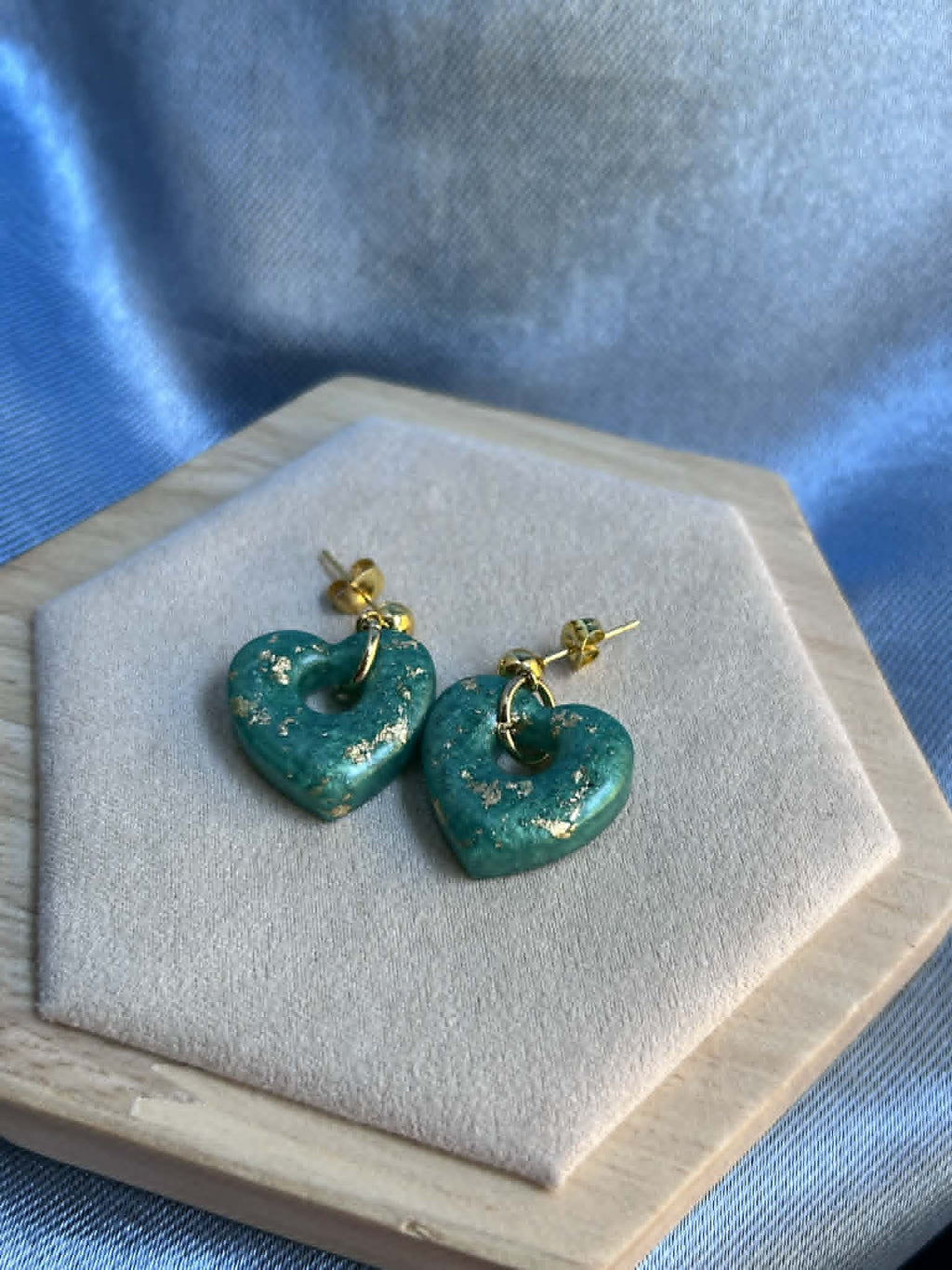 Boucles d'oreilles pendantes en forme de cœur
