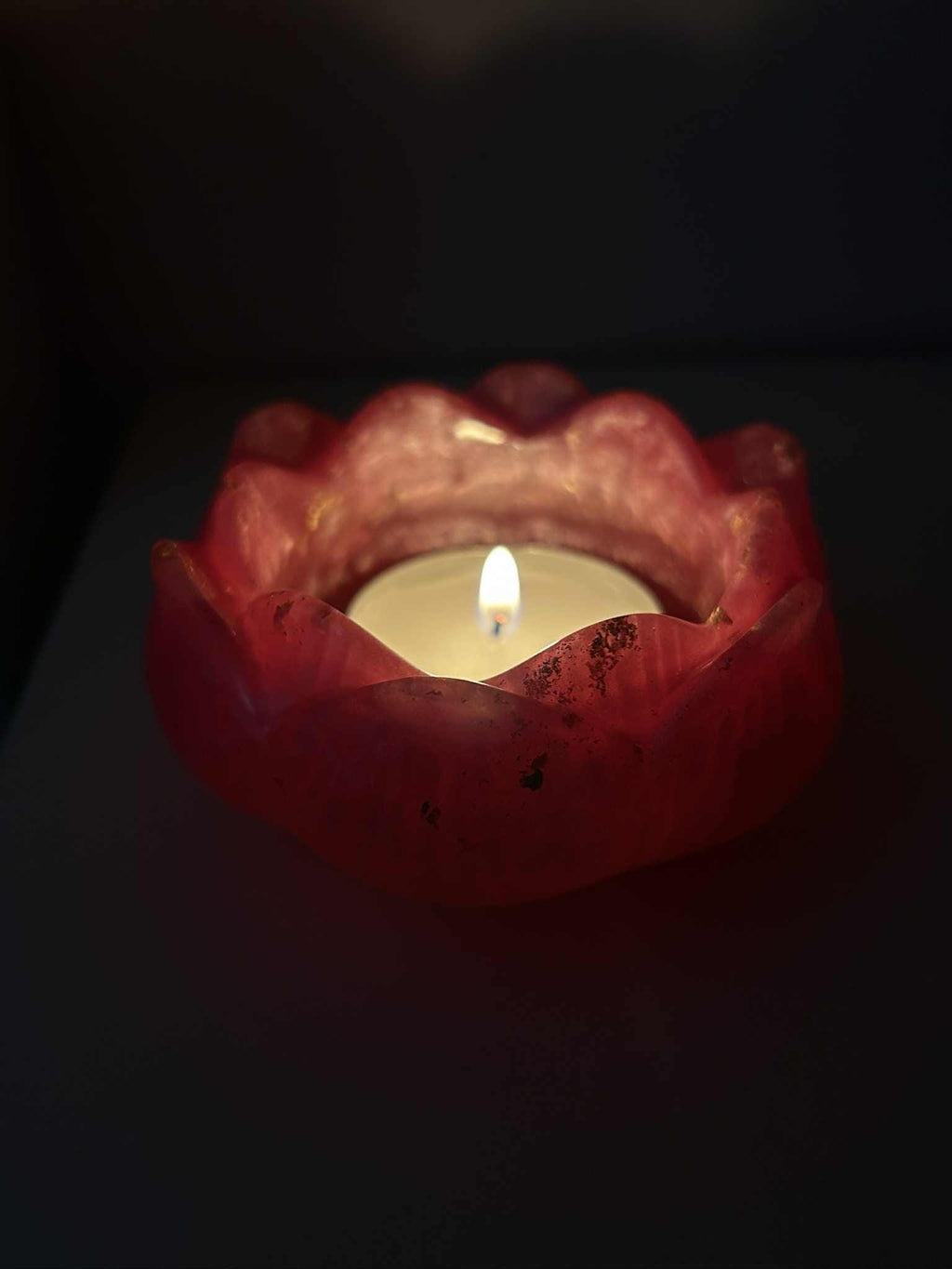 Bougeoir en résine en forme de fleur de lotus - un cadeau parfait pour femme