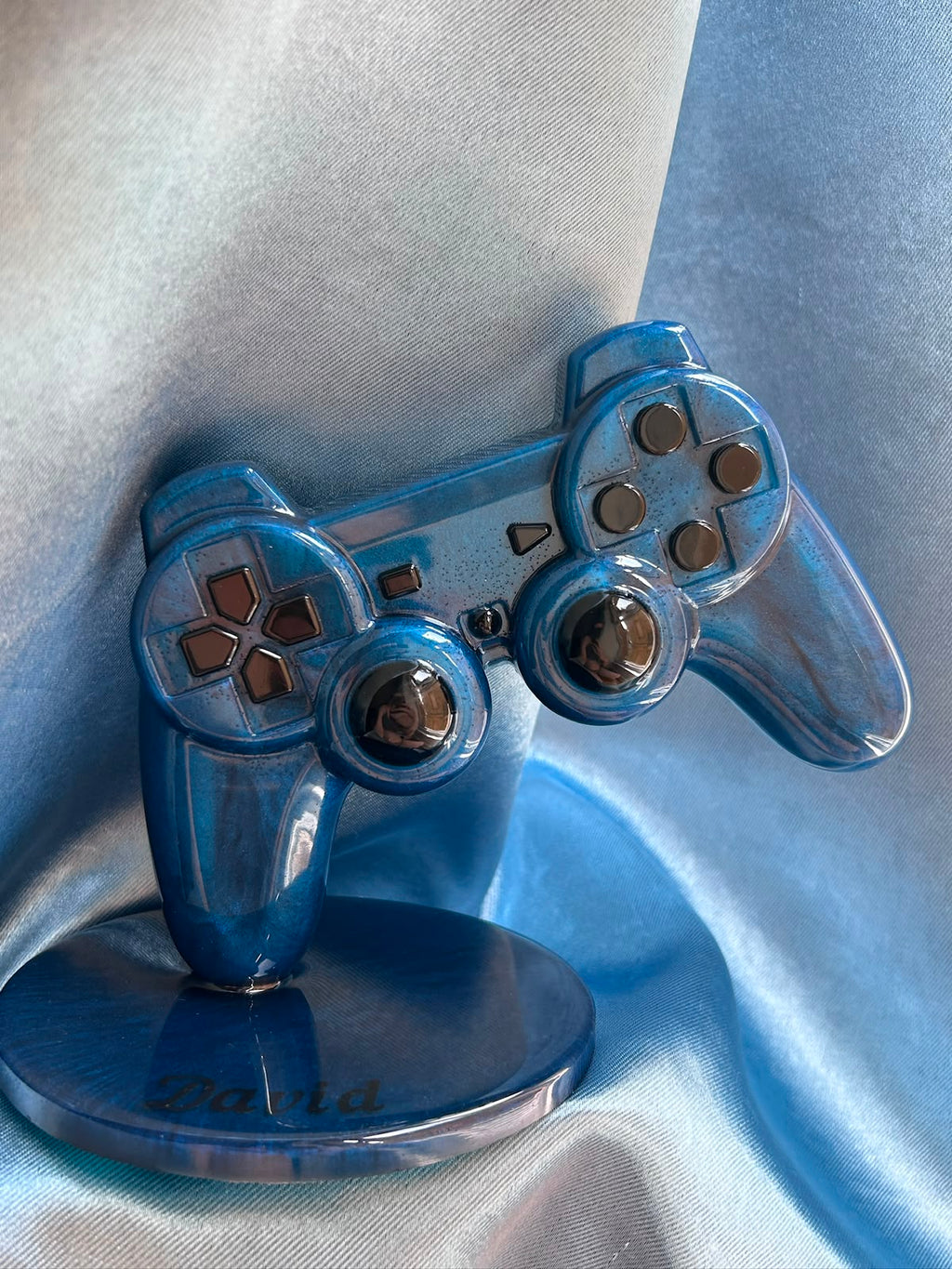 Manette de jeu PlayStation avec support - personnalisée en résine