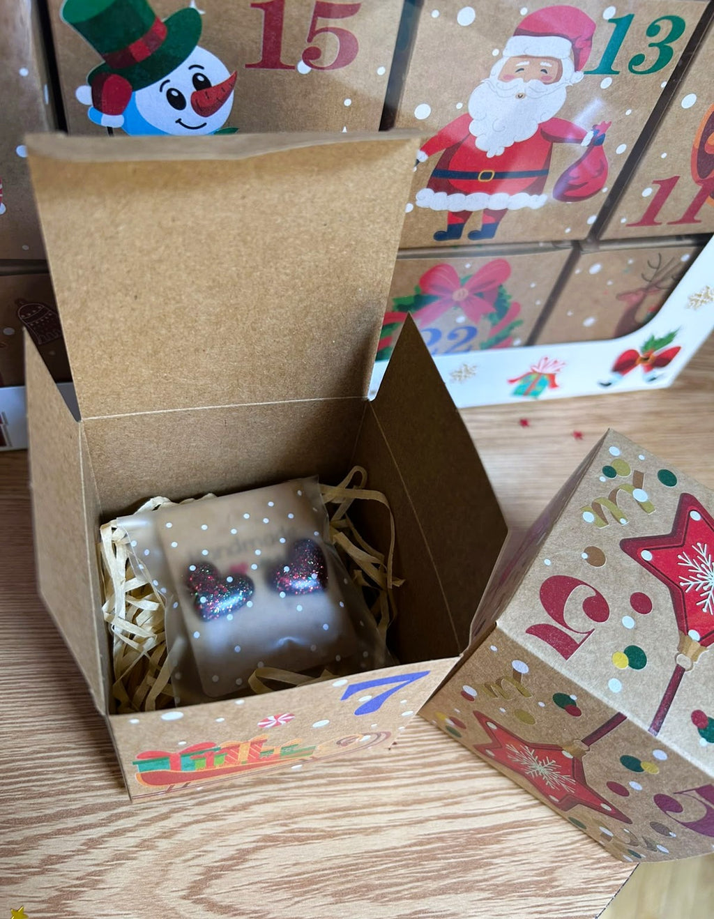 Calendrier de l'Avent avec 24 boîtes pour le moins de décémbre - cadeau de Noël pour femmes