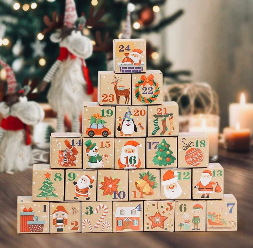 Calendrier de l'Avent avec 24 boîtes pour le moins de décémbre - cadeau de Noël pour femmes