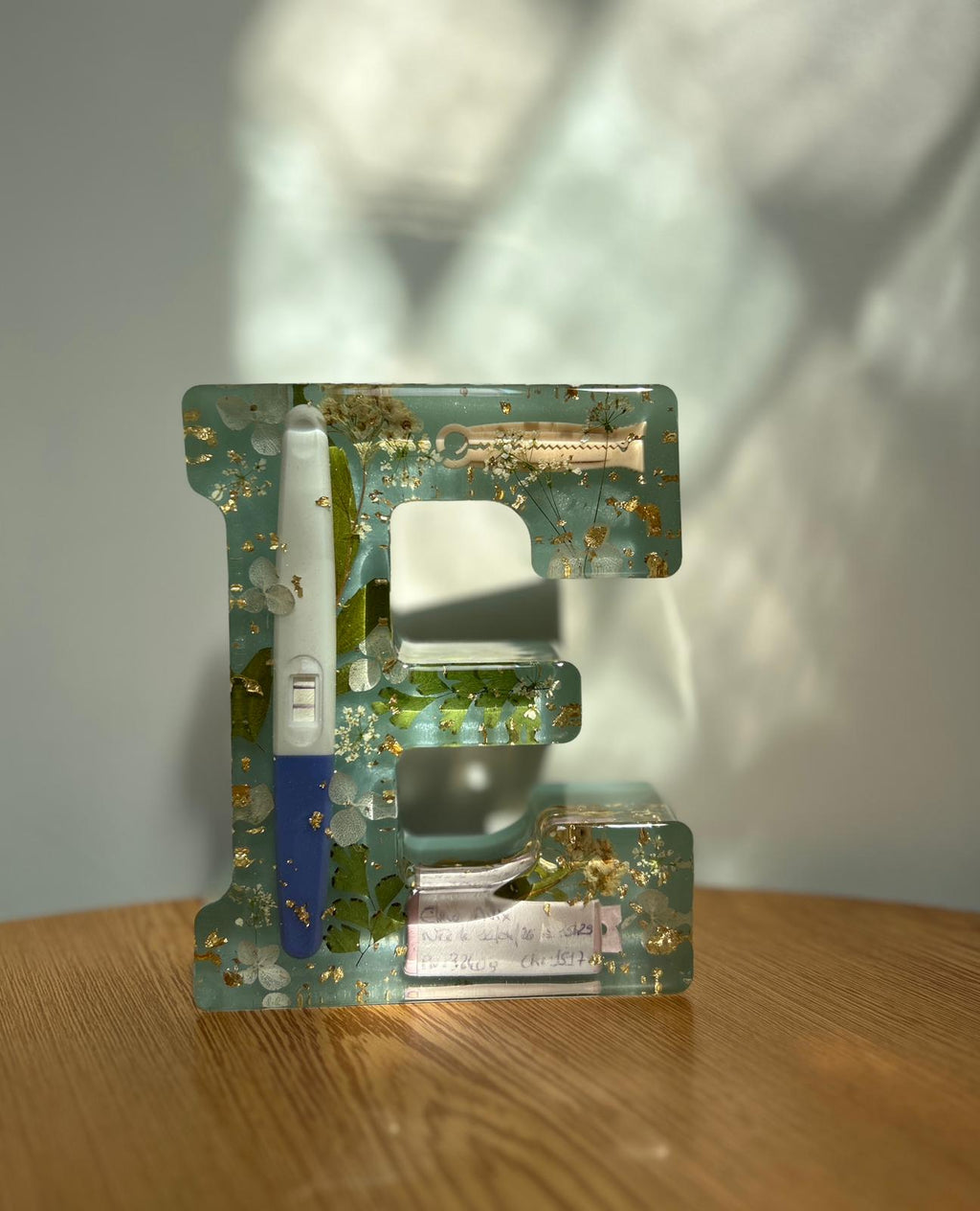 Lettre initiale 3D en résine - lettre naissance - souvenir bébé -  lettre personnalisée