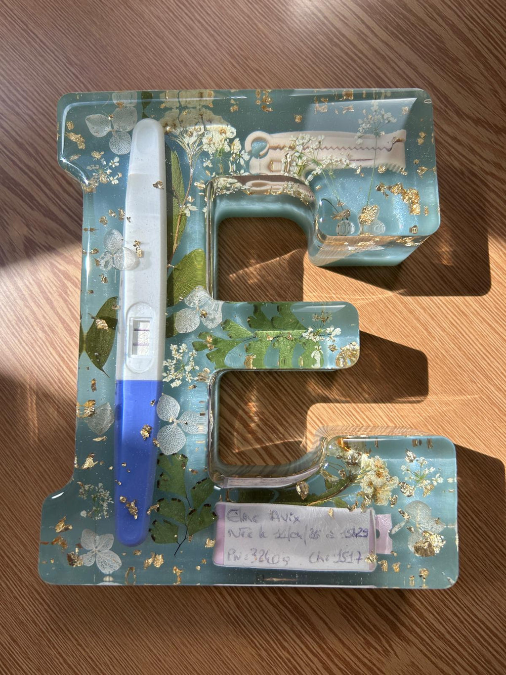 Lettre initiale 3D en résine - lettre naissance - souvenir bébé -  lettre personnalisée