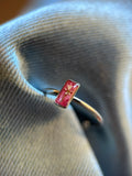 Bague ajustable argenté avec fleurs séchées
