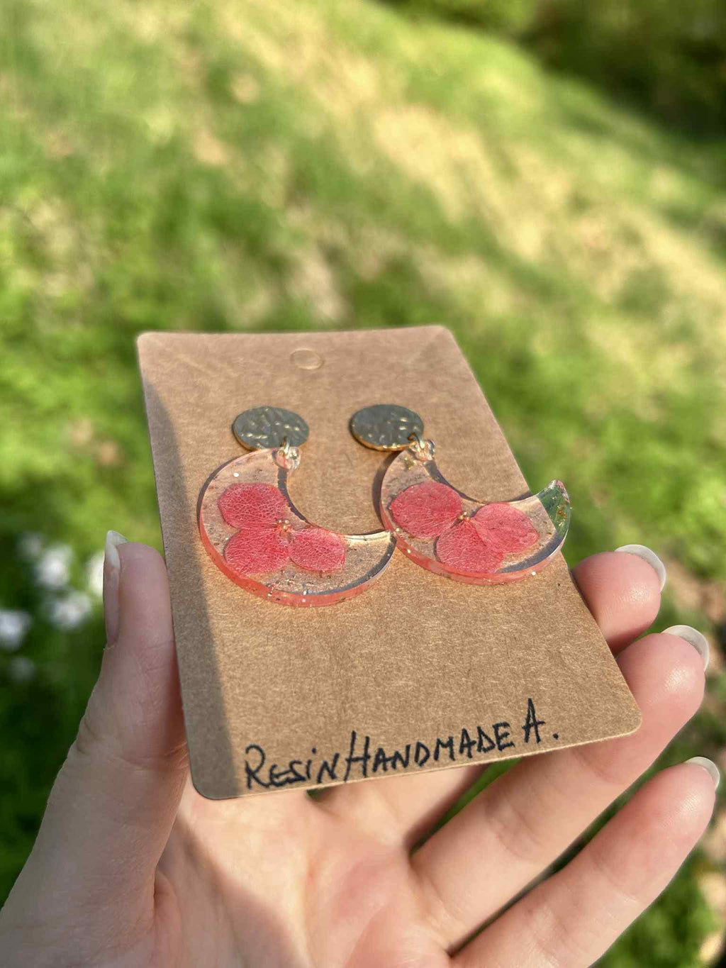Boucles d'oreilles pendantes - la lune