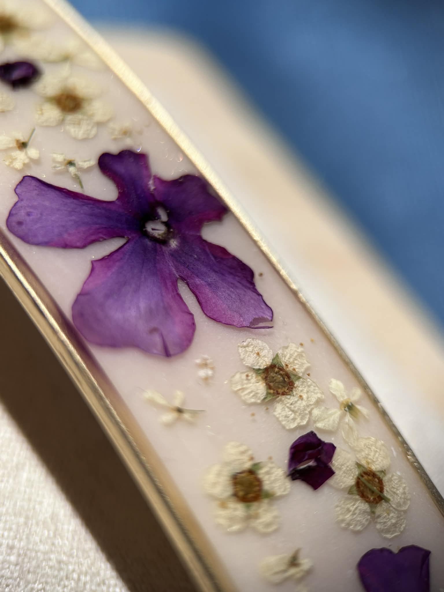Barrette à cheveux avec fleurs naturelles séchées - accessoires coiffure