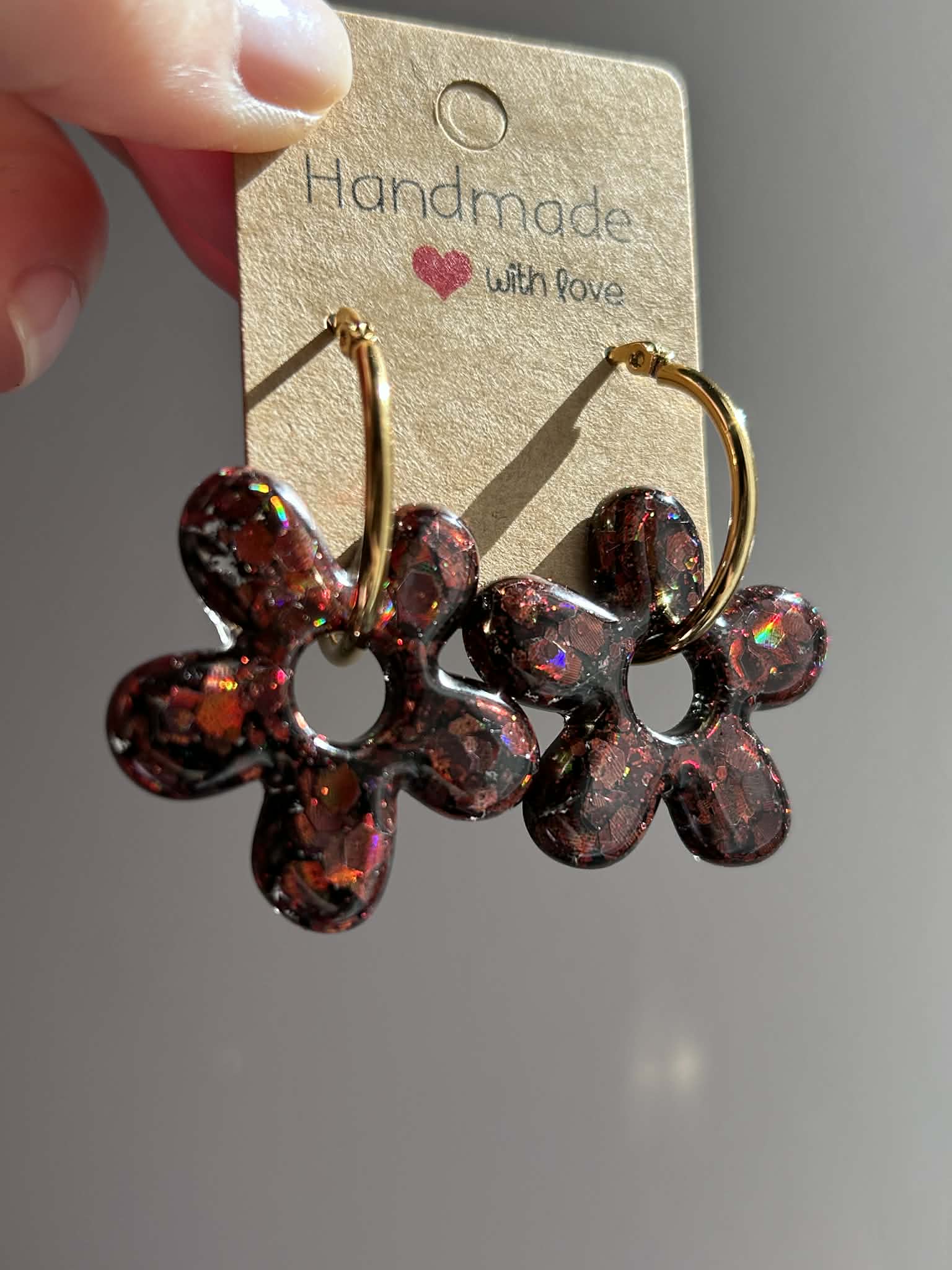 Créoles doré avec pampilles - boucles d oreilles