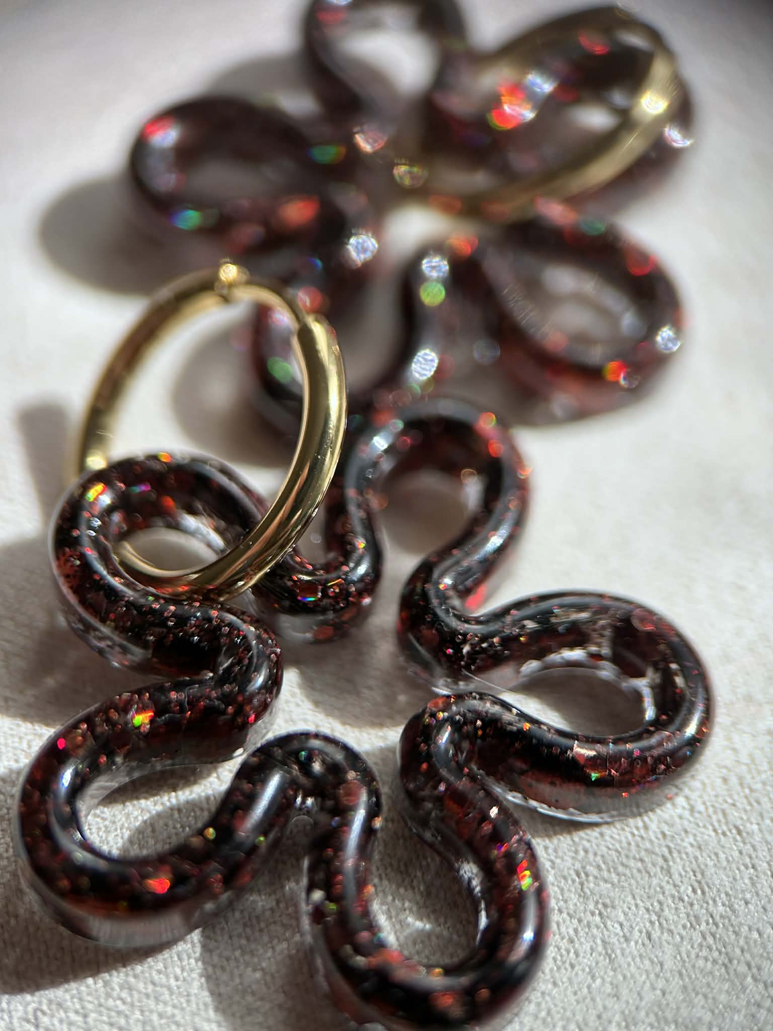 Créoles doré avec pampilles - boucles d oreilles