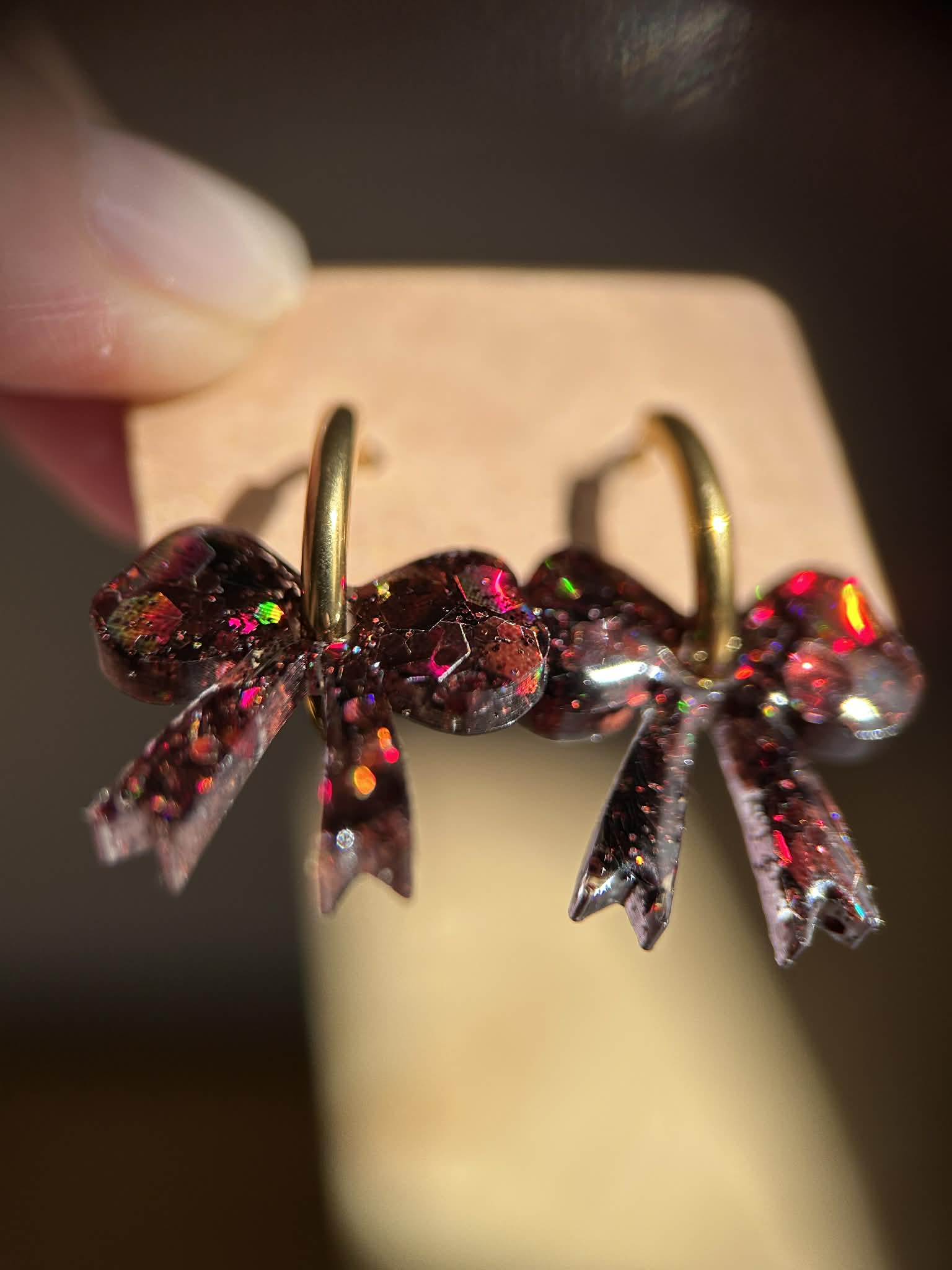 Créoles doré avec pampilles - boucles d oreilles