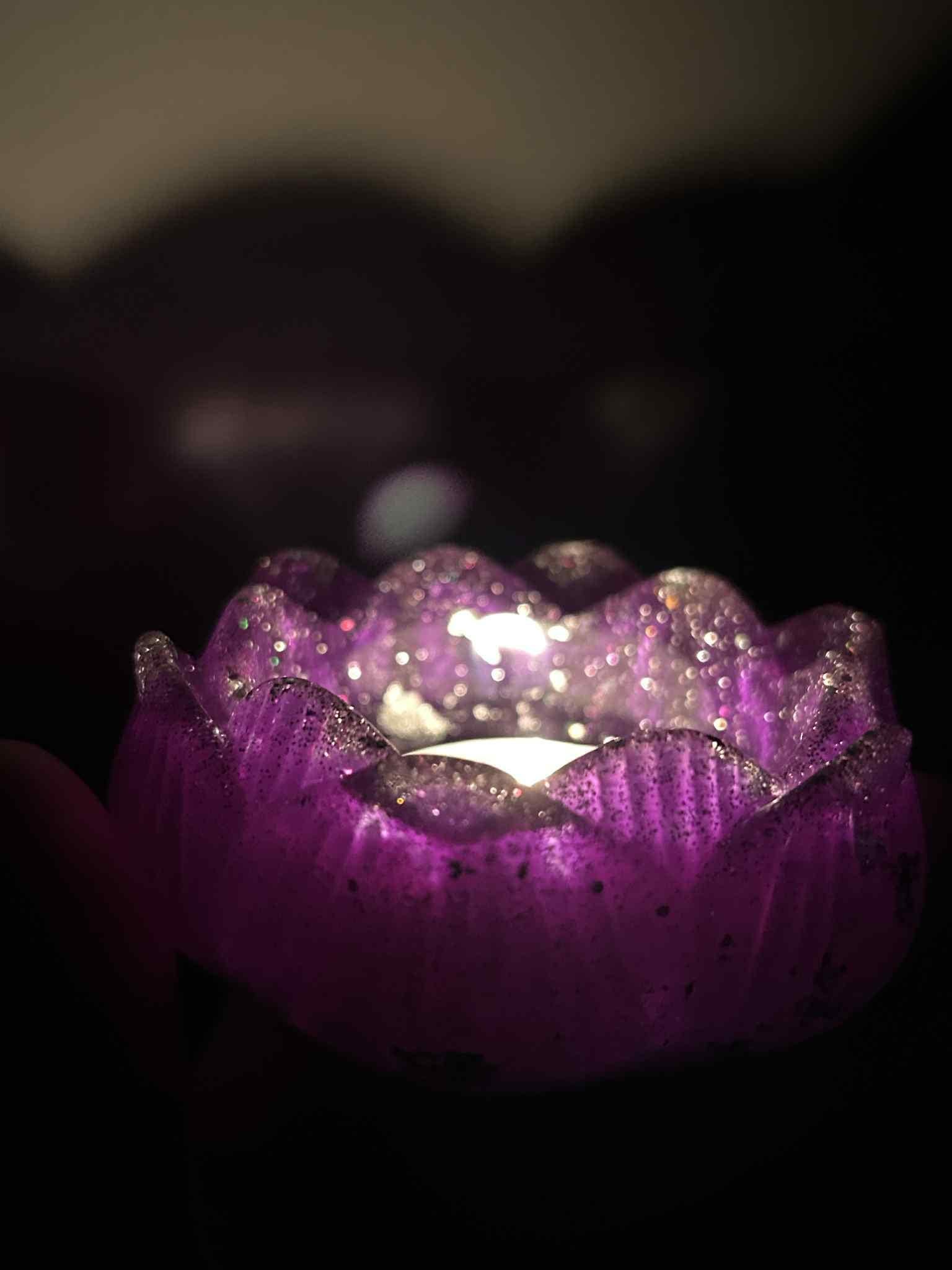 Bougeoir en résine en forme de fleur de lotus - un cadeau parfait pour femme
