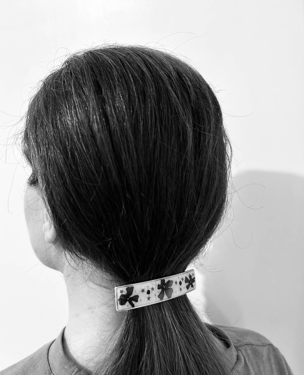 Barrette à cheveux avec fleurs naturelles séchées - accessoires coiffure