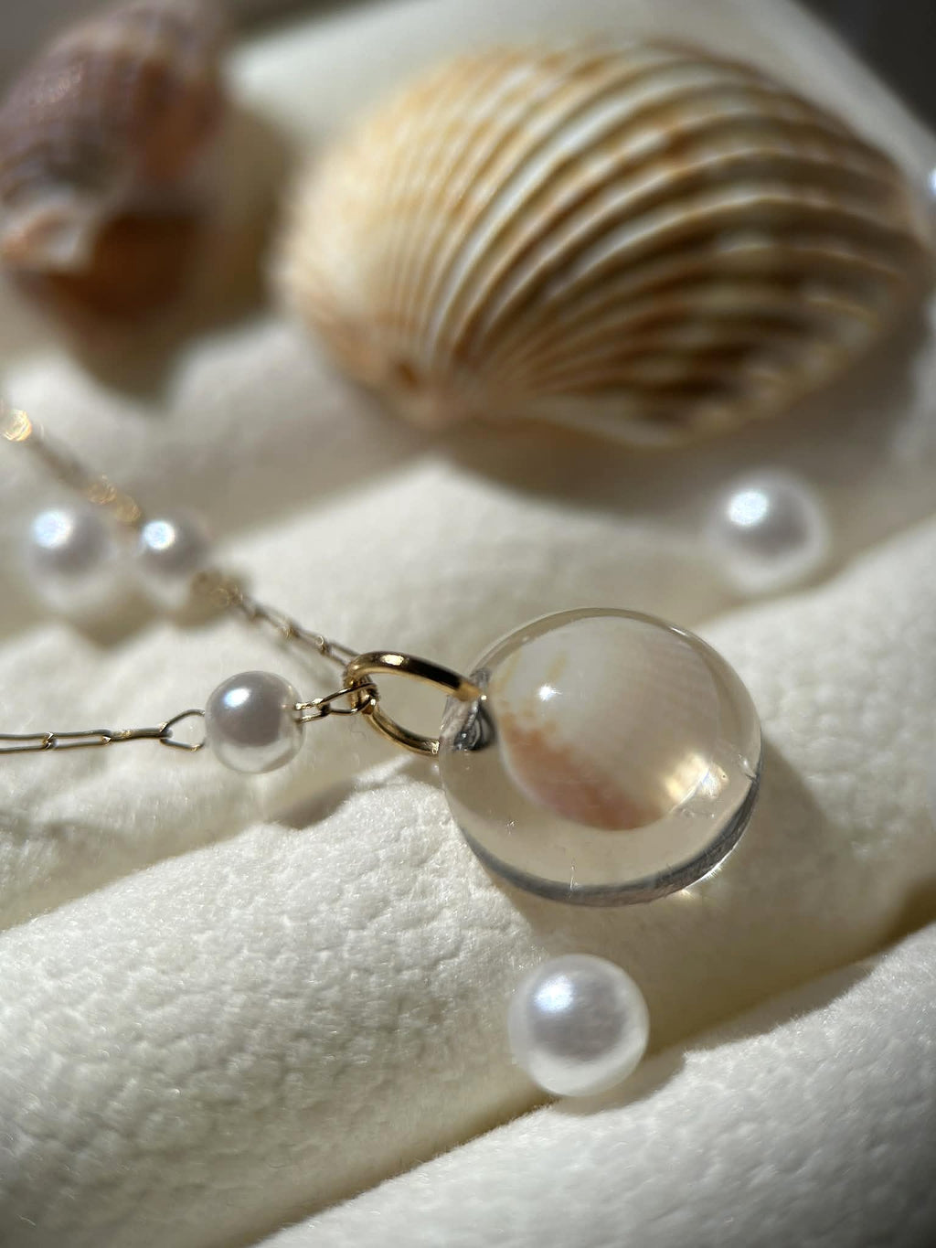 Collier doré en acier inoxydable - coquillages véritables - bijoux d'été
