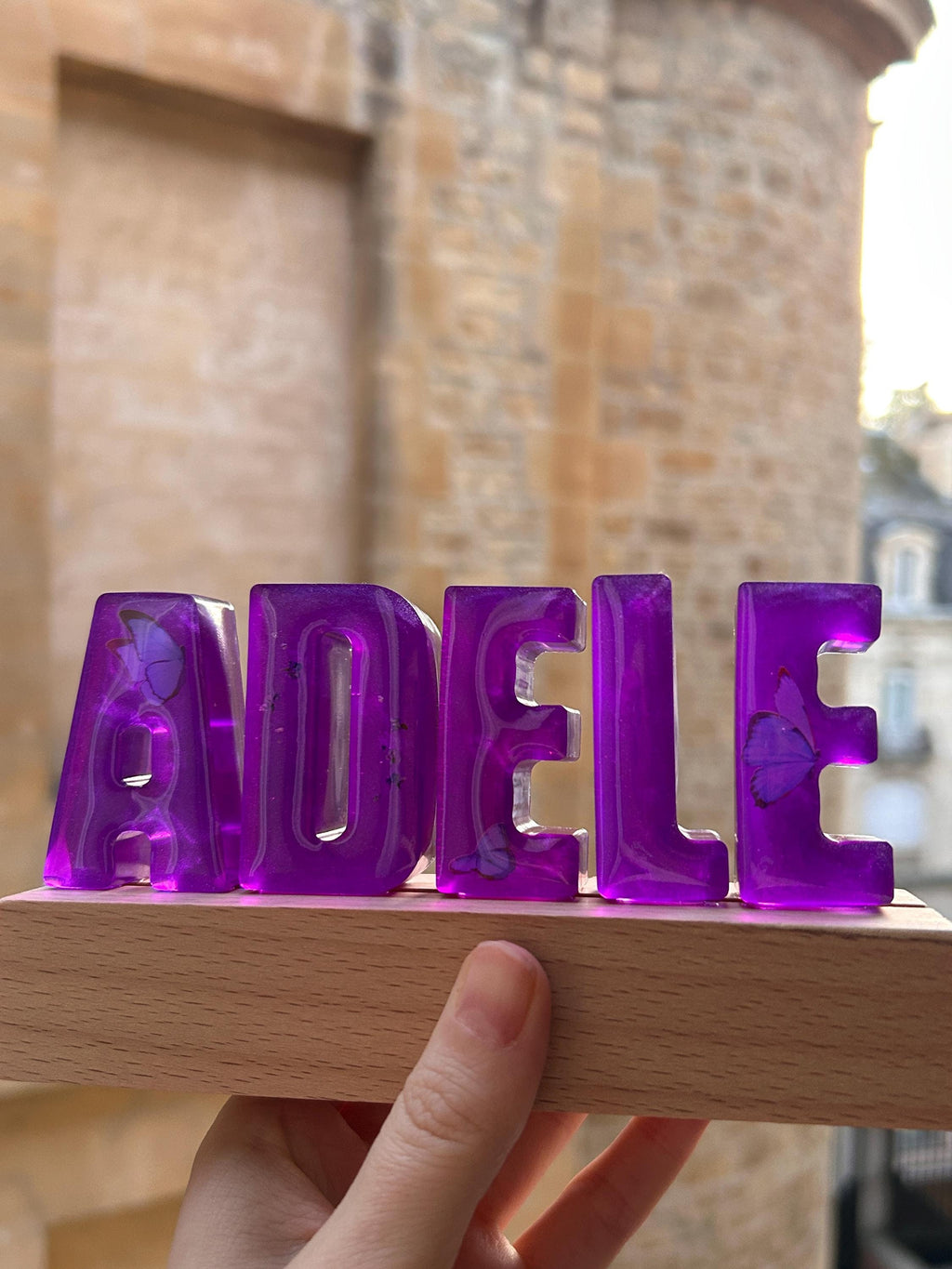 Lampe en résine personnalisée avec lettres 3D - idée cadeau