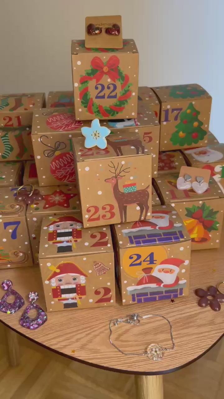 Calendrier de l'Avent avec 24 boîtes pour le moins de décémbre - cadeau de Noël pour femmes
