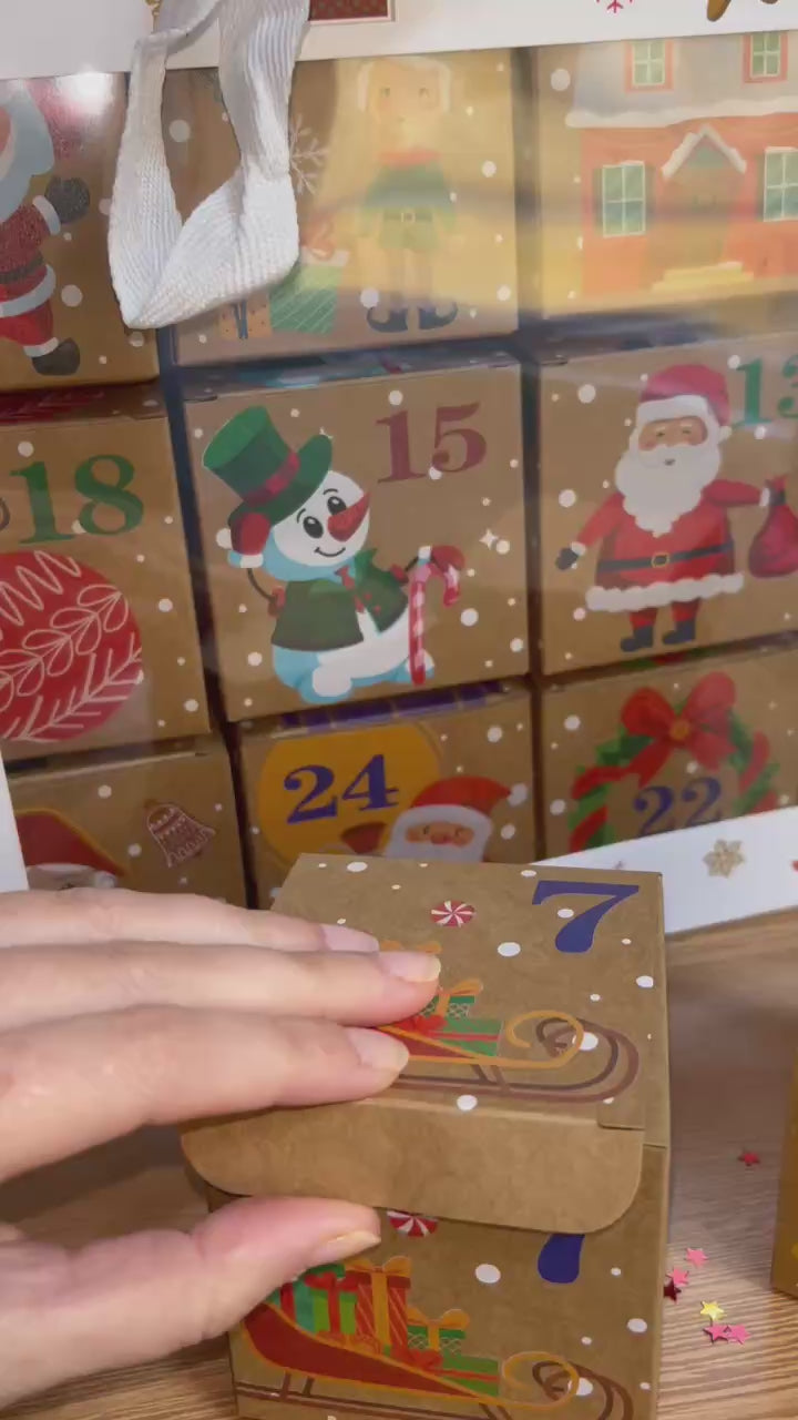 Calendrier de l'Avent avec 24 boîtes pour le moins de décémbre - cadeau de Noël pour femmes
